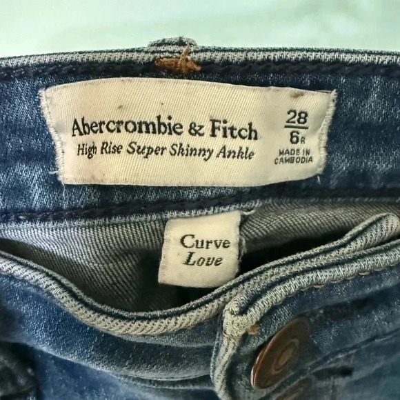 Abercrombie & Fitch curve love high rise super skinny ankle - Picture 3 of 10